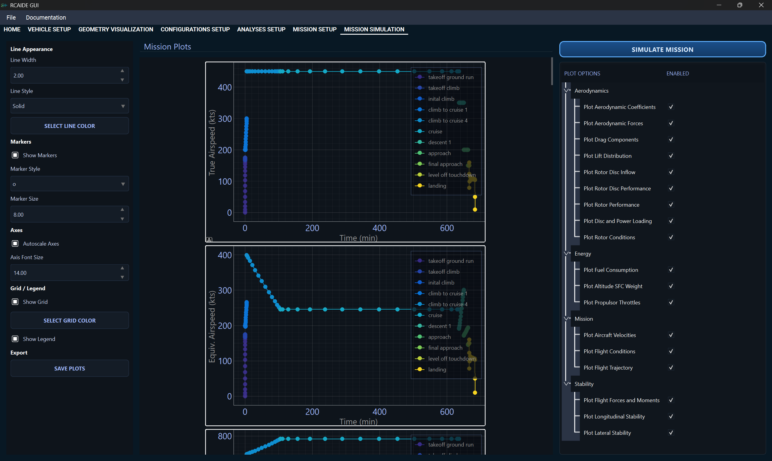 Mission Simulation tab